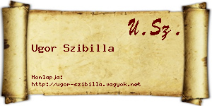 Ugor Szibilla névjegykártya